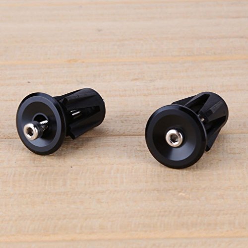 Hunpta Ein paar Aluminium Fahrrad Fahrrad Lenker Griffe Lenker Cap Endstopfen - 3