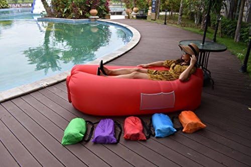 PORTABLE, EASY TO INFLATE HIGH QUALITY INFLATABLE LOUNGER, SUN LOUNGER, INFLATABLE SOFA LOUNGER - PERFECT FOR Relaxing, Festivals, Lounging, Camping, Beach, Fishing, Kids, Chilling, Parties, Swimming Pools and much much more!