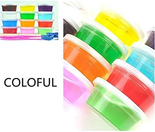 Slime Toy , Dorame DIY Non-toxic Crystal Mud Play Transparent Magic Plasticine Kid Toys (1, Random)