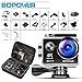Price comparison product image 4K Action Camera, Bopower 60fps WIFI Sport Anti-Shake Waterproof Camera with 2.4G RF Remote, Full HD 2.0"Display, 170 degree Ultra Wide Lens, 2Pcs 1050mah Batteries, Ton of Accessories