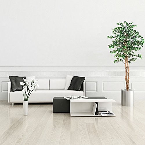 Großer grüner Ficus Baum, Echtholzstamm, Kunstbaum, Kunstpflanze, Dekobaum – Variante: 160 oder 190 cm - 3