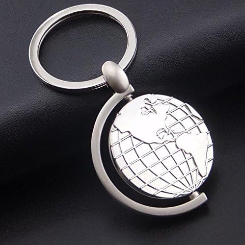 Rotatable Simulation Globe Key Chain Soccer Model Key Ring