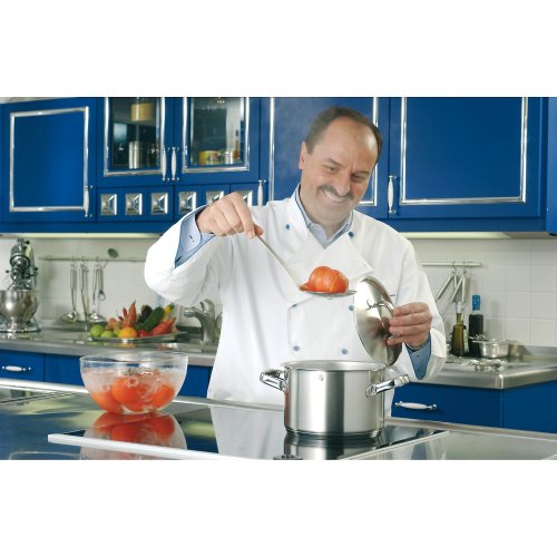 WMF Kochtopf hoch Ø 20 cm ca. 3,9l Gourmet Plus Innenskalierung Dampföffnung Made in Germany Hohlgriffe Metalldeckel Cromargan Edelstahl mattiert induktionsgeeignet spülmaschinengeeignet - 15