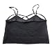VANKER Cross Caged Strappy Stash Bra Crop Top Tank Bralette Bustier Short Vest Black