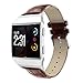 Produktbild Luxus Leder Ersatz Zubehör Armband für Fitbit Ionic Band Lederband Ersatz Handgelenk Armband Armband (Braun)