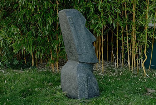Moai Kopf Steinguss / Osterinseln Statue 100cm für Haus und Garten - 7