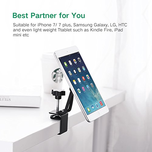 Handyhalterung UGREEN Universal Magnet Handyhalter 360 Drehbar Phone Ständer für Kabinett, Schreibtisch, Tafel, Regal und Schrank kompatibel mit Smartphone, Tablet wie iPhone 6S/6Plus /6/5S ,Samsung Galaxy S6/S5, Galaxy Note 4/3 usw Schwarz - 3