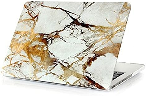 Macbook Air 13.3 Inch Case ,SUNWAY Ultra Thin &amp; Matte Surface Plastic Hard Case for Macbook Air 13.3 inch(A1369/A1466)-White Yellow Marble