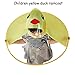 Produktbild Gusspower Kinder Regenmantel Regen Poncho für Mädchen Junge Gelb Dinosaurier Cartoon Hut Magische Hände Frei UFO Kind Regenschirm (Ente, Gelb_S)