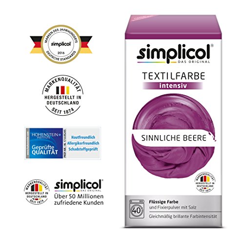 Simplicol Textilfarbe intensiv all in 1 -Flüssige Rezeptur „Sinnliche Beere“ Neu! - 4