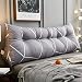Produktbild HGDR Triangular Wedge Bedside Cushions Bett-Rückenkissen Großes Kopfteil Rückenstützkissen Lesekissen für die Lendenwirbelsäule mit abnehmbarem Baumwollbezug,B-100 * 20 * 50 cm