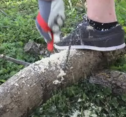 Hand Kettensäge mit Gürteltasche (Kaleas 56011) - 4