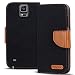 Produktbild Samsung Galaxy Note Edge Tasche Textil Bookstyle Schwarz, PU LEDER Hülle Stoff Style Schwarz, Handyhülle Galaxy Note Edge Flip Case Wallet, Booklet Cover Brieftasche Etui Schutzhülle mit Kartenfächer, Samsung Galaxy Note Edge (5,6 Zoll (14,2 cm)