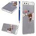 Produktbild EUWLY TPU Silikon Schutzhülle für Huawei P10, Niedlich Blumen Bunt Malerei Muster Soft Silikon Crystal Hülle Durchsichtig Klar Telefon-Kasten Weicher Gel Silikon Handy Hülle Backcover Ultra Dünn Transparente Silicone TPU Handy Tasche Bumper Kratzfeste für Huawei P10 + Blau Eingabestift-Karikatur Bär Vogel