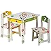 Produktbild 1 Stück _ Stuhl für Kinder - stabiles Holz - " weiß / gelb " - Beistellstuhl / Kinderstuhl - für Jungen & Mädchen - Kindermöbel - Kinderzimmer für circa 1 - 3 Jahre - für Kindersitzgruppe / Sitzgruppe - Stühlen Kita - Massivholz