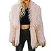 Produktbild Geili Damen Wintermantel Kurz Pelzmantel Warmer Kunstpelz Wolljacke mit Reverskragen Frauen Wintermode Übergrößen Einfarbige Parka Jacken Übergangsjacke Coat Cardigan Outwear
