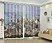 Produktbild JYJHF Stadtvorhänge 2 Panel, Berühmte Moderne Stadt Stadt Mit Blick Auf Das Sichtfeld Fotografie Panorama-Bild Fensterbehandlung, Wohnzimmer Schlafzimmer Verdunkelungsvorhänge,HL,71''W×94''H