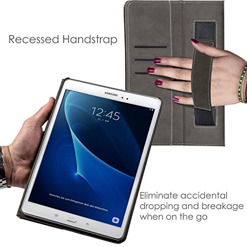Forefront Cases® Samsung Galaxy Tab A 10.1 SM-T580 Leder Hülle Schutzhülle Tasche Smart Case Cover Stand – Rundum-Geräteschutz und intelligente Auto Schlaf / Wach Funktion inkl. Eingabestift und Displayschutz - 6
