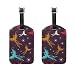 Produktbild COOSUN Phoenix Vögel Figur Muster Kofferanhänger Reise Labels Tag-Namenskartenhalter für Gepäck Koffer Tasche Rucksäcke, 2 Pcs M Mehrfarbig