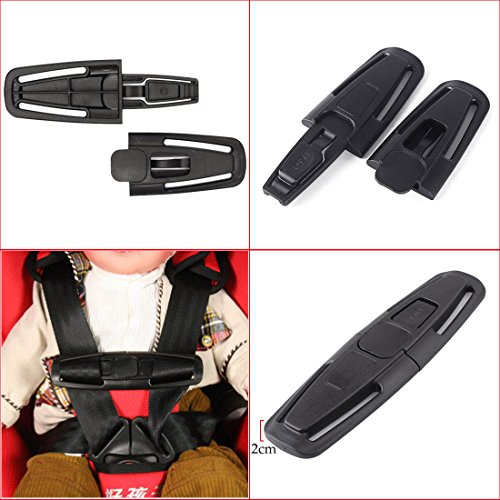 JJOnlineStore Sicherheitsgurt-Schnalle für den Kindersitz, Auto, sichere Verriegelung, Schwarz
