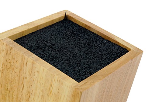 Universal Messerblock | abnehmbarer Kunststoffborsten Einsatz | Unbestückt Ohne Messer | Holz | LW-57 - 4