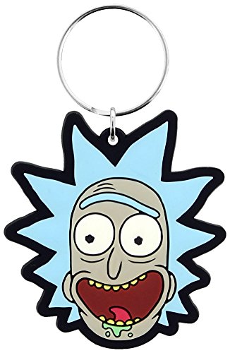 Rick y Morty Rick Crazy sonrisa PVC Llavero