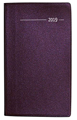 Taschenplaner metallic rot 2019 - Bürokalender / Taschenplaner (9,5 x 16) - 32 Seiten - mit Registerschnitt - separates Adressheft