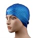 Produktbild Fletion Erwachsene Unisex Silikon Schwimmen Cap,Lange Haare Wasserdichte Ohr Wrap Hut Badekappe Bademütze Badehaube für Männer und Frauen