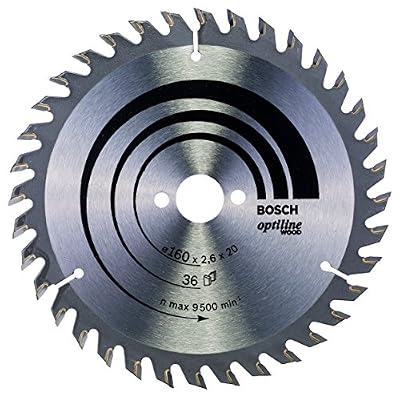 Bosch Professional Lame de scie circulaire Optiline Wood, 160 x 20/16 x 2,6 mm, 36 Bosch 2608640597