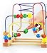 Baby Toddler Wooden Toys Mini Around Wooden Beads Maze Enlightenment Educational Toys Game Bauble -- Develop hand-eye coordination