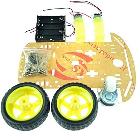 Laqiya 2WD Smart Robot Car Chassis Kit with Speed Encoder Battery Box Arduino 2 Motor 1:48