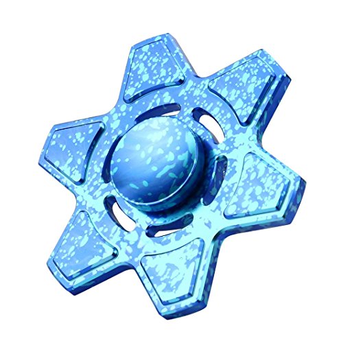 Hand Fidget Spinner,Omiky Camouflage Graffiti Hexa Fidget Spinner Aluminium Alloy Finger Groy Toy for SBDX ADD ADHD Anxiety Autism Suffers (Blue) Hand Fidget Spinner,Omiky Camouflage Graffiti Hexa Fidget Spinner Aluminium Alloy Finger Groy Toy for SBDX ADD ADHD Anxiety Autism Suffers (Blue)