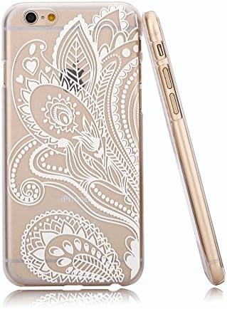 Jinhoo(TM) Fashion Plastic Henna Floral Paisley Tribal Printed Pattern Flower Cover Case for Apple iPhone 6 4.7