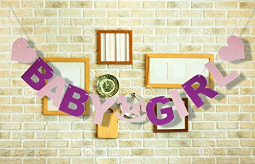 Gazechimp Wimpelkette Wimpelgirlande Girlande Wimpel +It’s a girl Banner Geburtstag Party Hochzeit Dekoration Zimmer Deko - 4