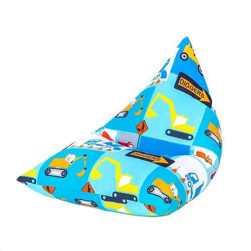 Construction Pyramid Shaped Fun Children's Filled Bean Bag