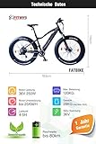 Fitifito Helsinki 26 Zoll Elektrofahrrad Fatbike E-Bike Pedelec, 36V 250W MXUS Heckmotor, Kenda 26 x 4,0 MTB Reifen, Matt Schwarz Grau - 2