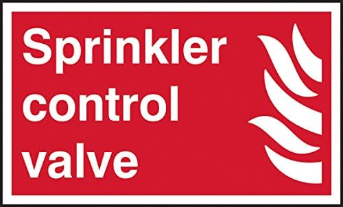 Sprinkler control valve self adhesive vinyl 250 x 150mm self adhesive label