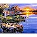 Produktbild Malen Nach Zahlen DIY Country House Ruhige Umgebung Home Decor Für Erwachsene-Framed