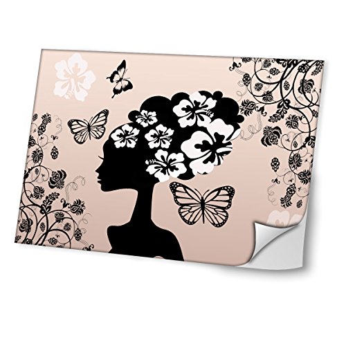 Pandora 10008, Blumen, Skin-Aufkleber Folie Sticker Laptop Vinyl Designfolie Decal mit Ledernachbildung Laminat und Farbig Design für Laptop 14"