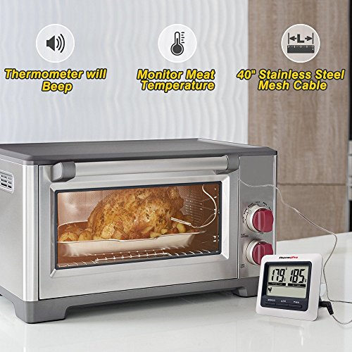 ThermoPro TP04 Digital Bratenthermometer Ofenthermometer mit integriertem Countdown Timer - 3