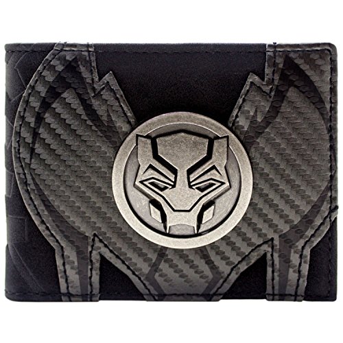 Preisvergleich Produktbild Marvel Black Panther Anzug silbernen Abzeichen Schwarz Portemonnaie Geldbörse
