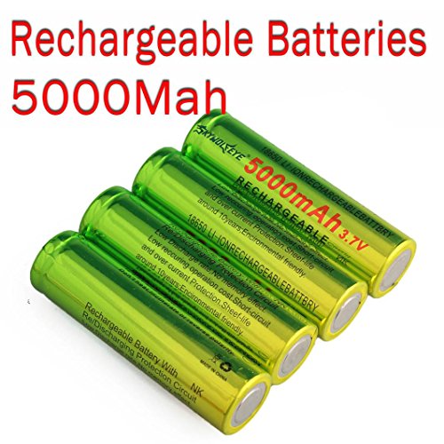 Batterie OyedensNeue 4pcs 3.7v 5000mah 18650 Nachladbare Li-Ionbatterie + Doppelaufladeeinheit - 3