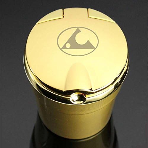 GOUQIN Ashtray Car Led Luminous Ashtray , Gold Blank) Household items
