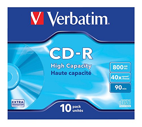 Verbatim CD-R 90min 800MB CD-Rohlinge im Jewel Case 10er Pack - 2