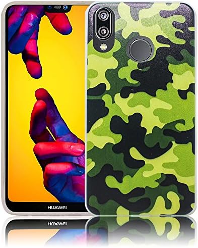 Huawei P20 Lite Camouflage Silicone Protective Case Protective Case Mobile Phone Case Cell Phone Case Silicone Case Case Bag Cover Bumper Case Flip smartphone cellphone backcover