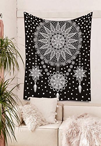 Mandala Decor black and white dream catcher throw Tapestry hippie wall hanging