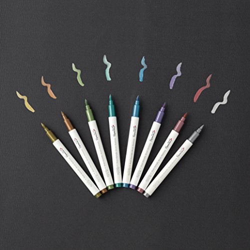 Docrafts Brush Marker Fluid Metallic, verschiedene Farben (8 Stück) - 3