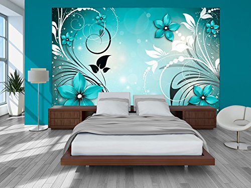 FOTOTAPETE 400×280 cm – VLIES TAPETE PREMIUM – PROFI QUALITÄT – 3 Farben zur Auswahl – Top moderne Wanddeko – Wandbilder XXL – Riesen Wandbild – Top Design Tapete – Neue exklusive Edition mit noch besser Druckauflösung – Deutsches Premium Vlies – Blumen Ornament b-A-0044-a-c - 2