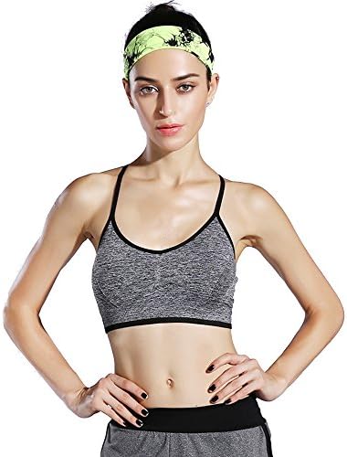 Strappy Back Bra, Joymixx Criss-Cross Women’s Sports Bra Feminine Push Up Crop Top Clothes for Yoga Dance Fitness Running, Supportive and Comfortable (S/M, Black)