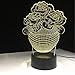 Price comparison product image 3D Acrylic Night Light 3D Rose Blumenvase Nachtlicht 7 Farbwechsel Led Tisch Schreibtischlampe Acryl Flache Abs Basis USB Ladegerät Dekoration